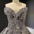 Jancember RSM66742-1 Off Shoulder Sequin Luxurious High Quality Women Ball Gown Evening Dress